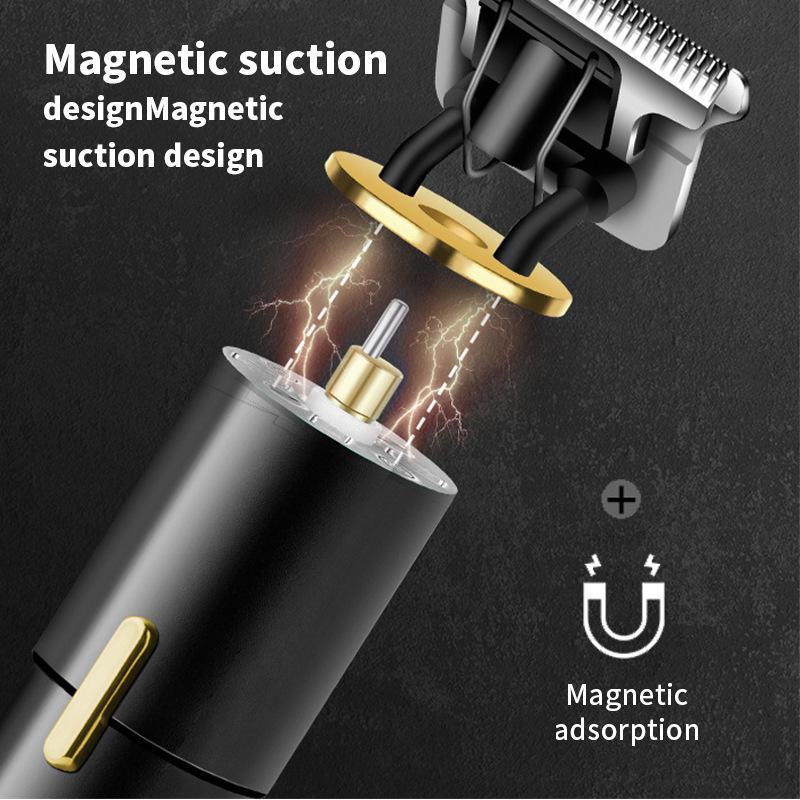 Перезаряжаемая электрическая машинка для стрижки волос T9 Bald и бритва с дизайном Carving Mark