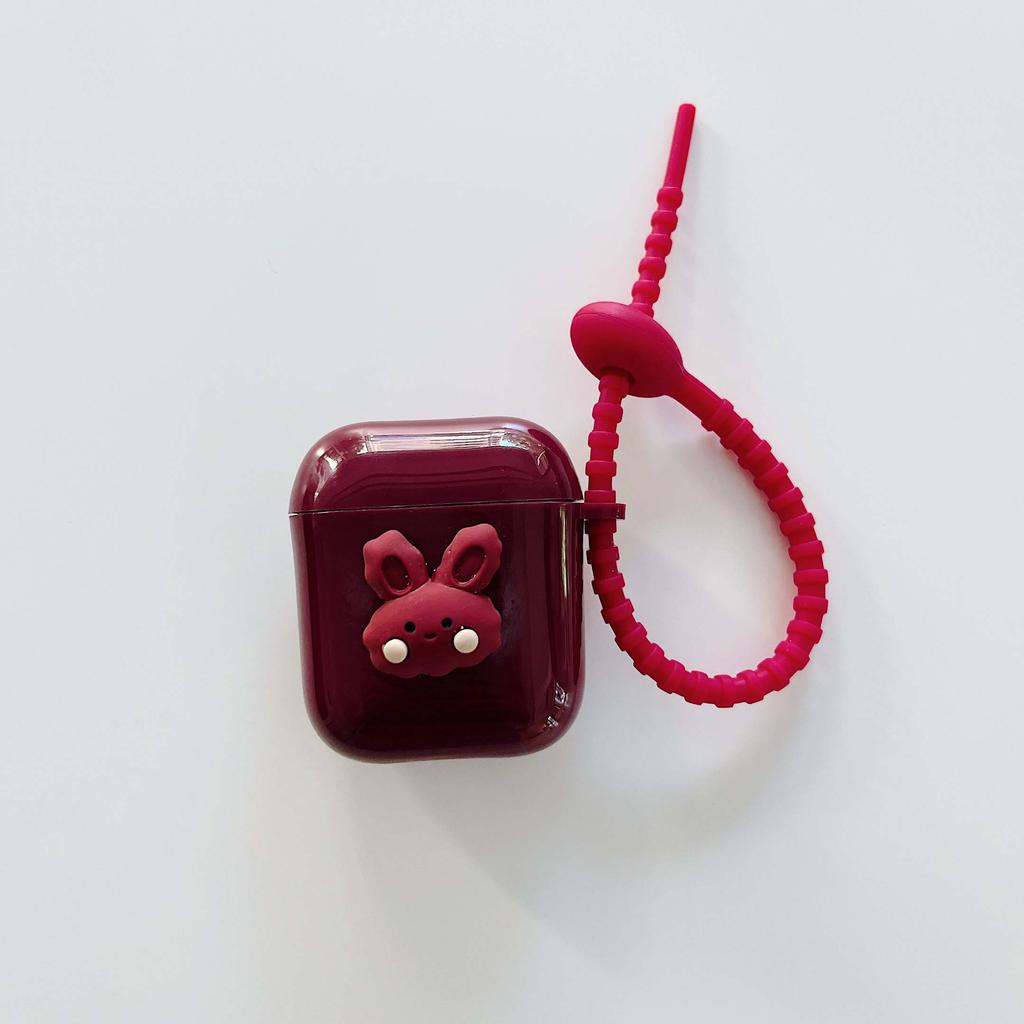 Ins красный кролик милый силиконовый мягкий чехол для наушников для Apple Airpods Pro 2 3 1 2nd беспроводная Bluetooth зарядная коробка мультяшный чехол