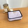 Portable Contrast Color Cosmetic Bag Korean Style Zipper Pouch Solid Color Coin Purse Wallet Lightweight