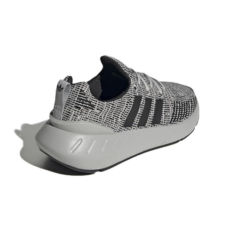 adidas Оригинальные Swift Run 22 J Удобные износостойкие дышащие низкие беговые кроссовки Серый Черный GZ1555