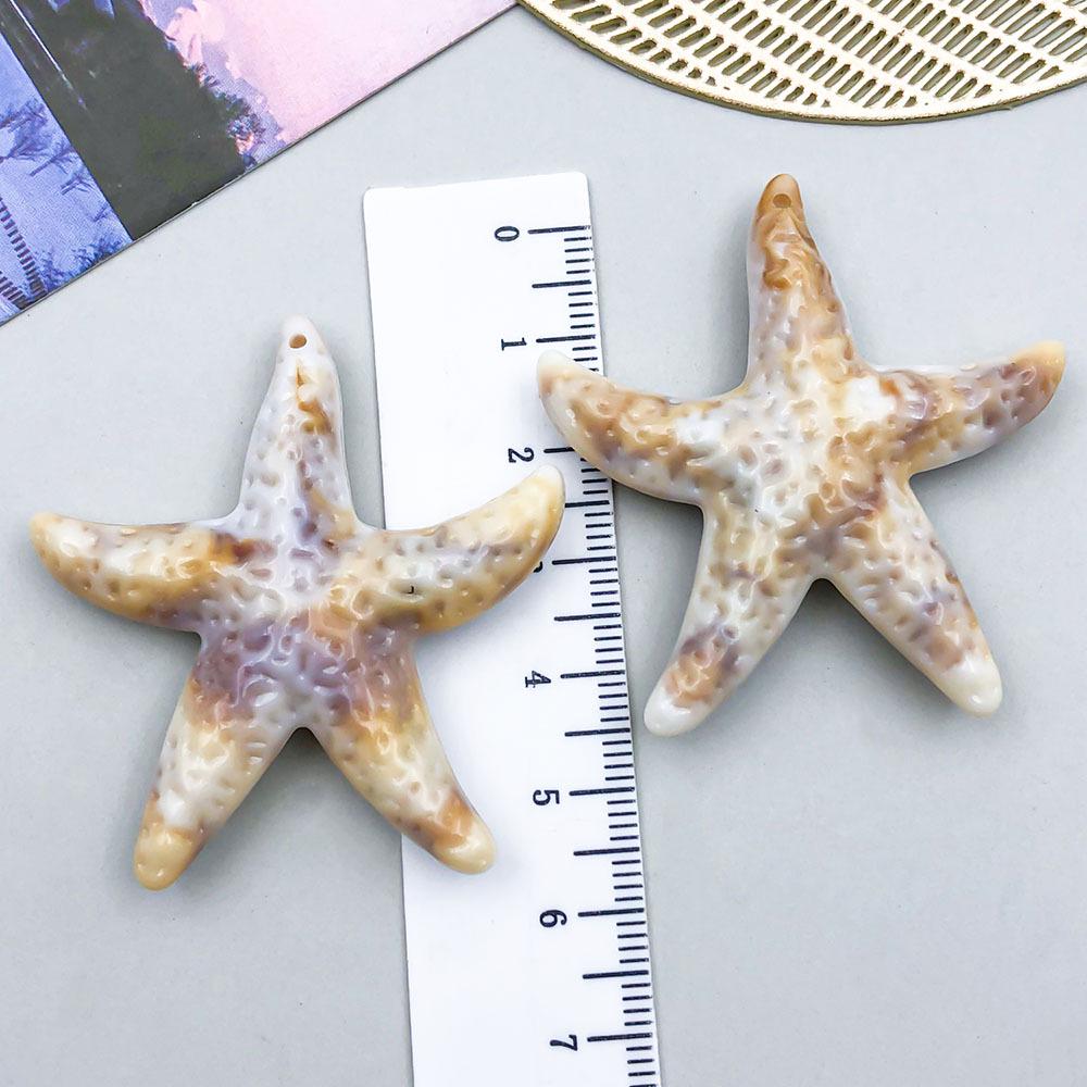 Новый акриловый кулон-шарм в виде морской раковины и морской звезды для браслетов и ожерелий DIY