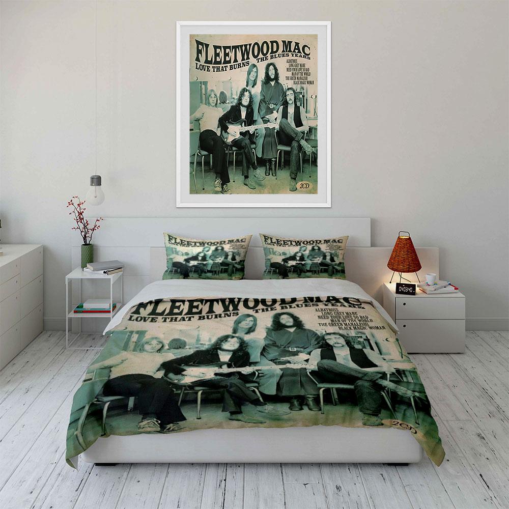 Fleetwood Mac Band Artwork Bedding Duvet Cover Set Duvet Cover Pillowcases (1*Duvet Cover 2*Pillowcases, without duvet insert)