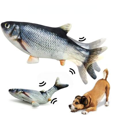 Игрушка для кошек и собак, рыба, зарядка через USB, электрическая дискета, имитация рыбы, интерактивная тренировка, шлифовка зубов, игрушки для жевания домашних животных