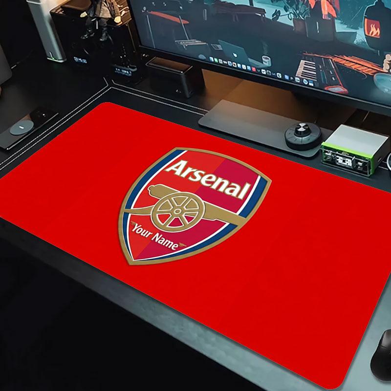 Arsenal F Custom Name Large Size Mouse Pad Large Gaming Table Cushion Non-slip Laptop Tablet Big Mousepad XXL Mat Mini PC Playmat With Lock edge