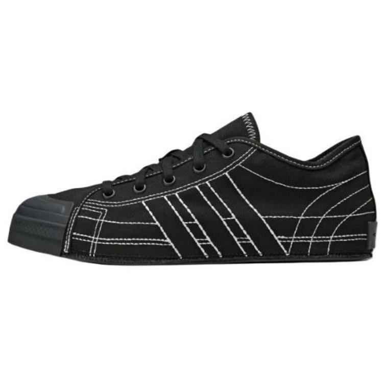 Y-3 Canvas Fashion Versatile Low-Top Lifestyle Sneakers Unisex Sneakers Black IF2041BLACK