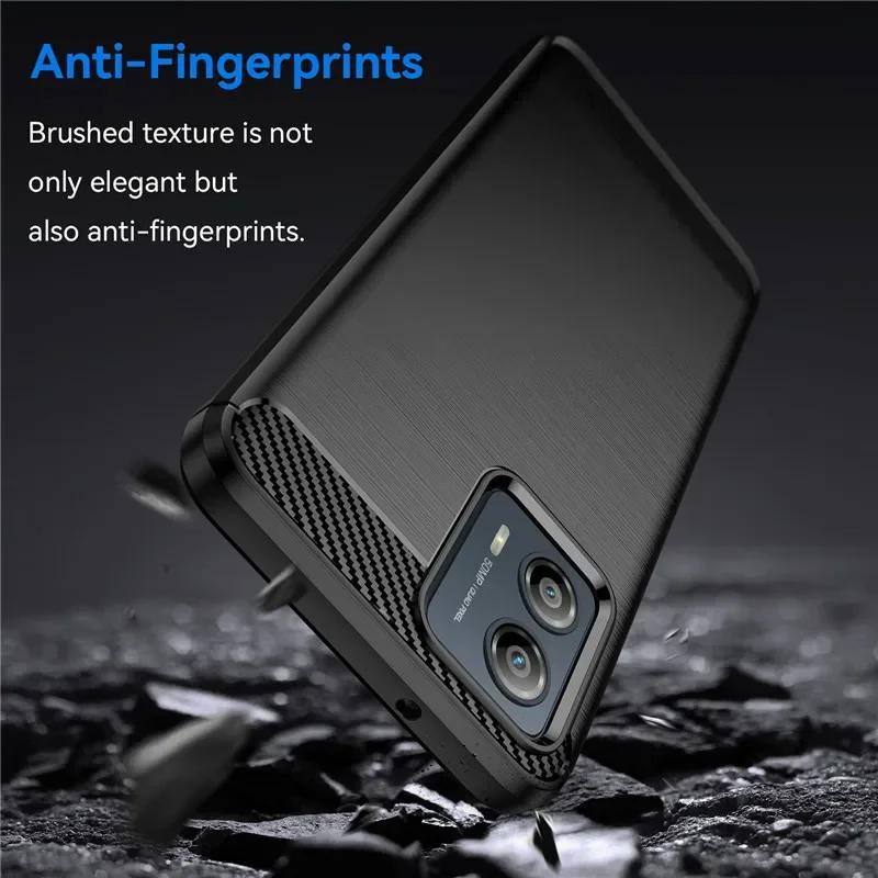 Чехол из ТПУ с текстурой из углеродного волокна для Motorola E14 E13 E22i E32 Moto Edge 50 40 30 Fusion Pro Lite, противоударный защитный чехол
