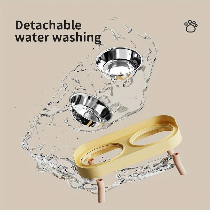 Одинарный набор мисок для кормления и питья для кошек с двойными мисками, различные цвета и стили для мисок для собак, подходит для всех домашних животных