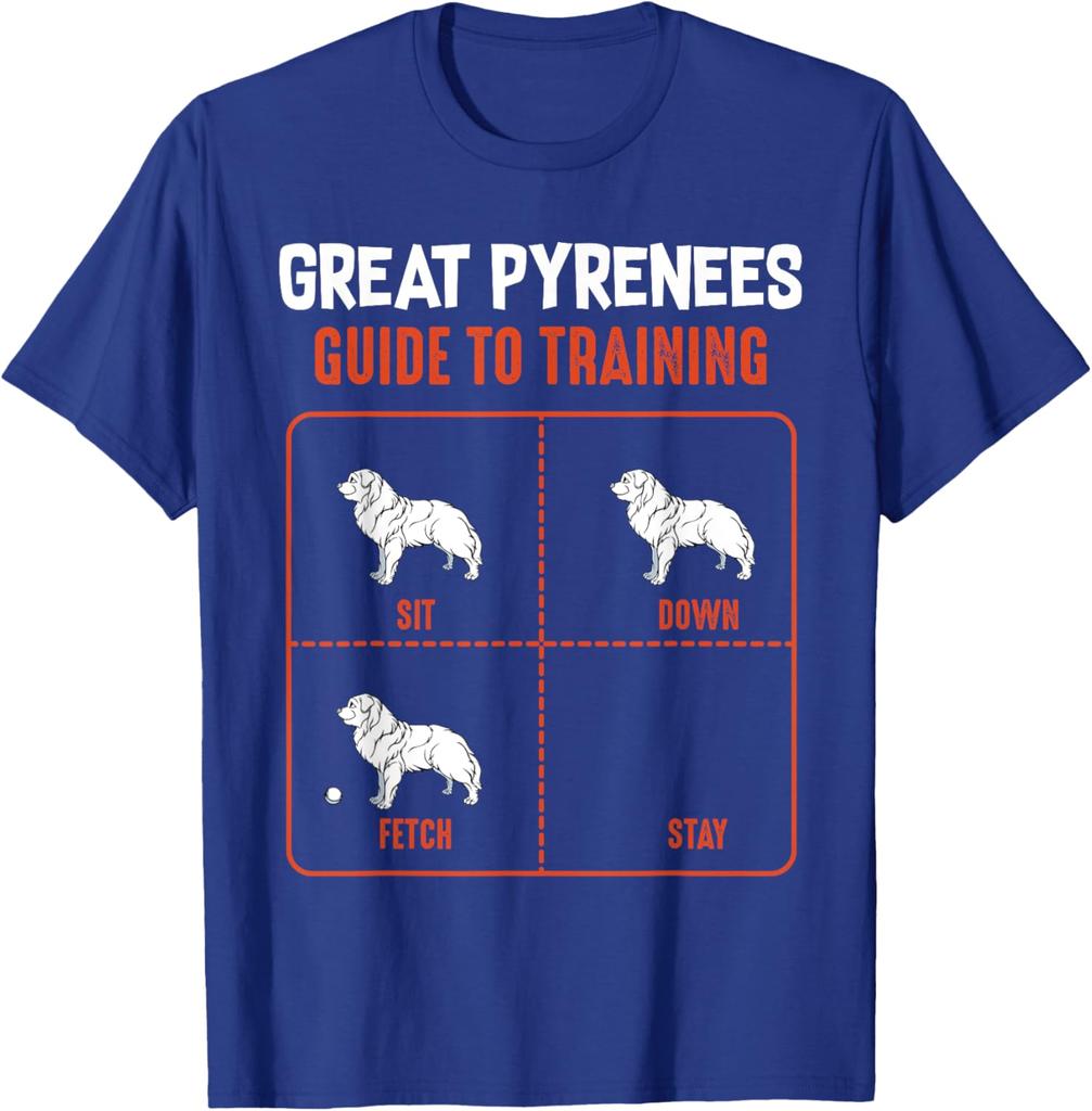 Great Pyrenees Guide To Training Funny Dog Lover Graphic Tee Casual Short Sleeve TShirt For Unisex Women