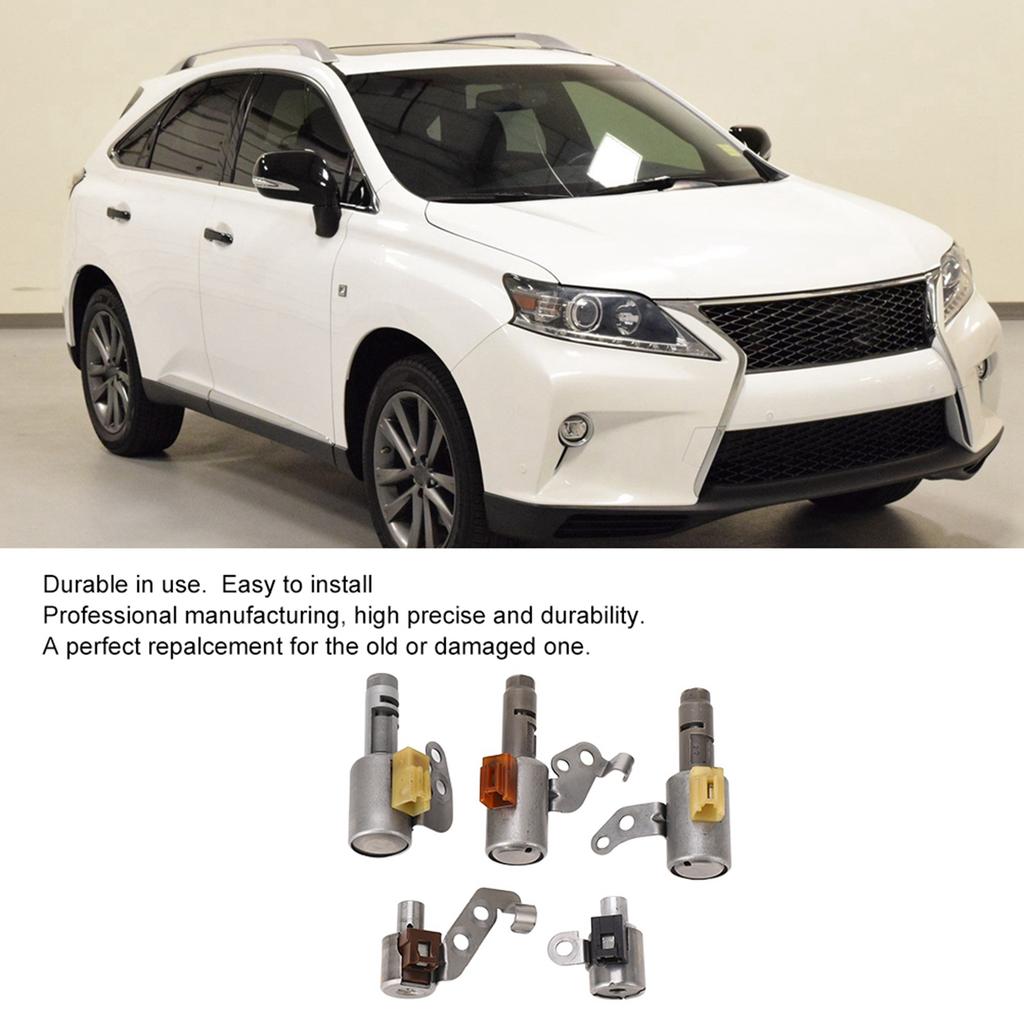 5pcs Transmission Gearbox Solenoid Valve U140 Fits for RAV4 4 SP AWD L4 2.0 2.4L U140F