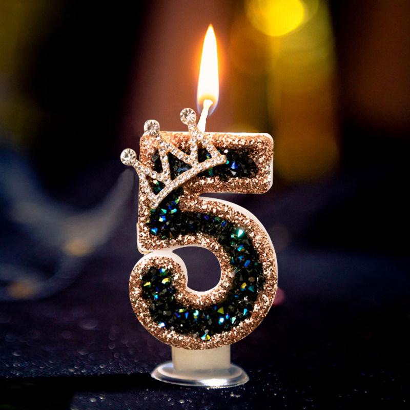 Creative Crown Birthday Number Candles - Adult & Kids Cake Decoration Topper