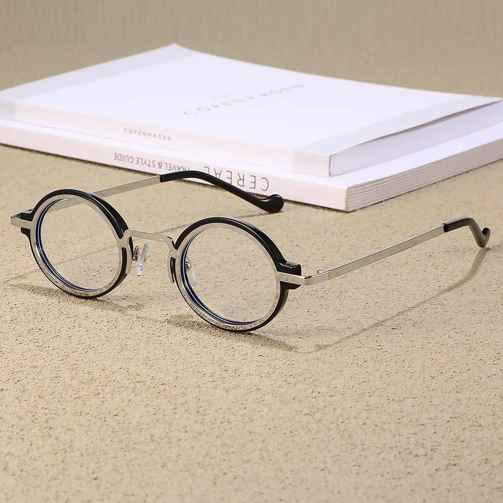 Металлическая оправа Панк Очки Y2K Очки Винтажные Маленькие Круглые Солнцезащитные Очки для Женщин и Мужчин