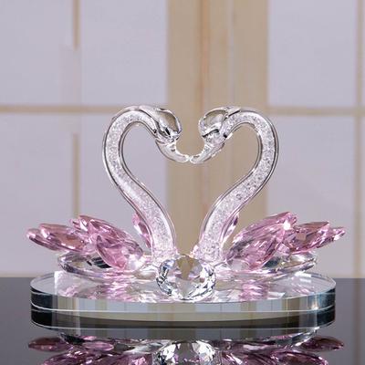 Хрустальные лебеди, стеклянные фигурки, пресс-папье, креативные стеклянные фигурки лебедей, украшения для рабочего стола в гостиной