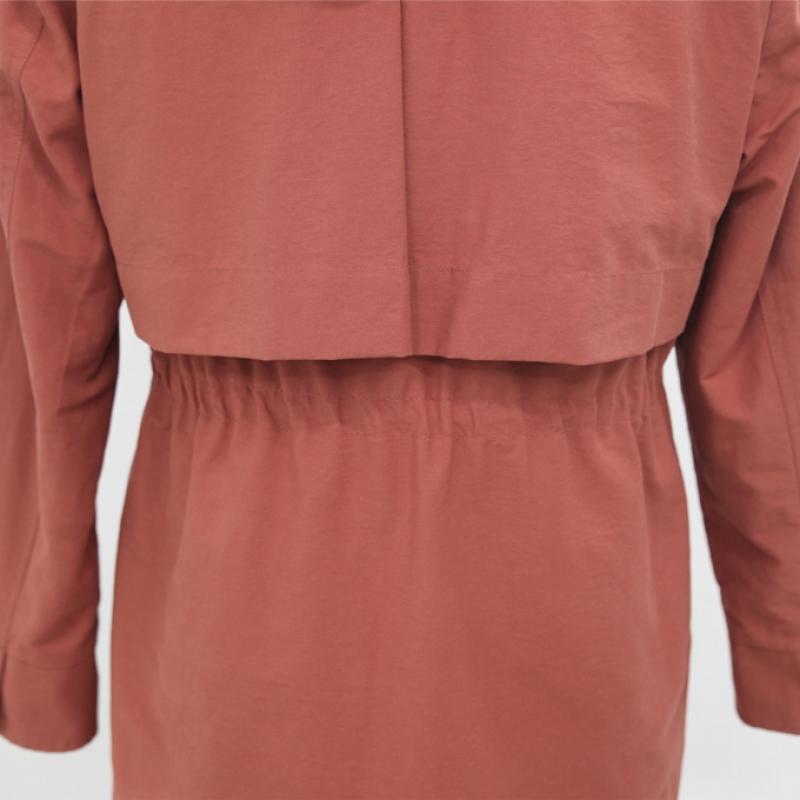 Shiz Madam Modern Double Cover Half Hooded Coat J31725