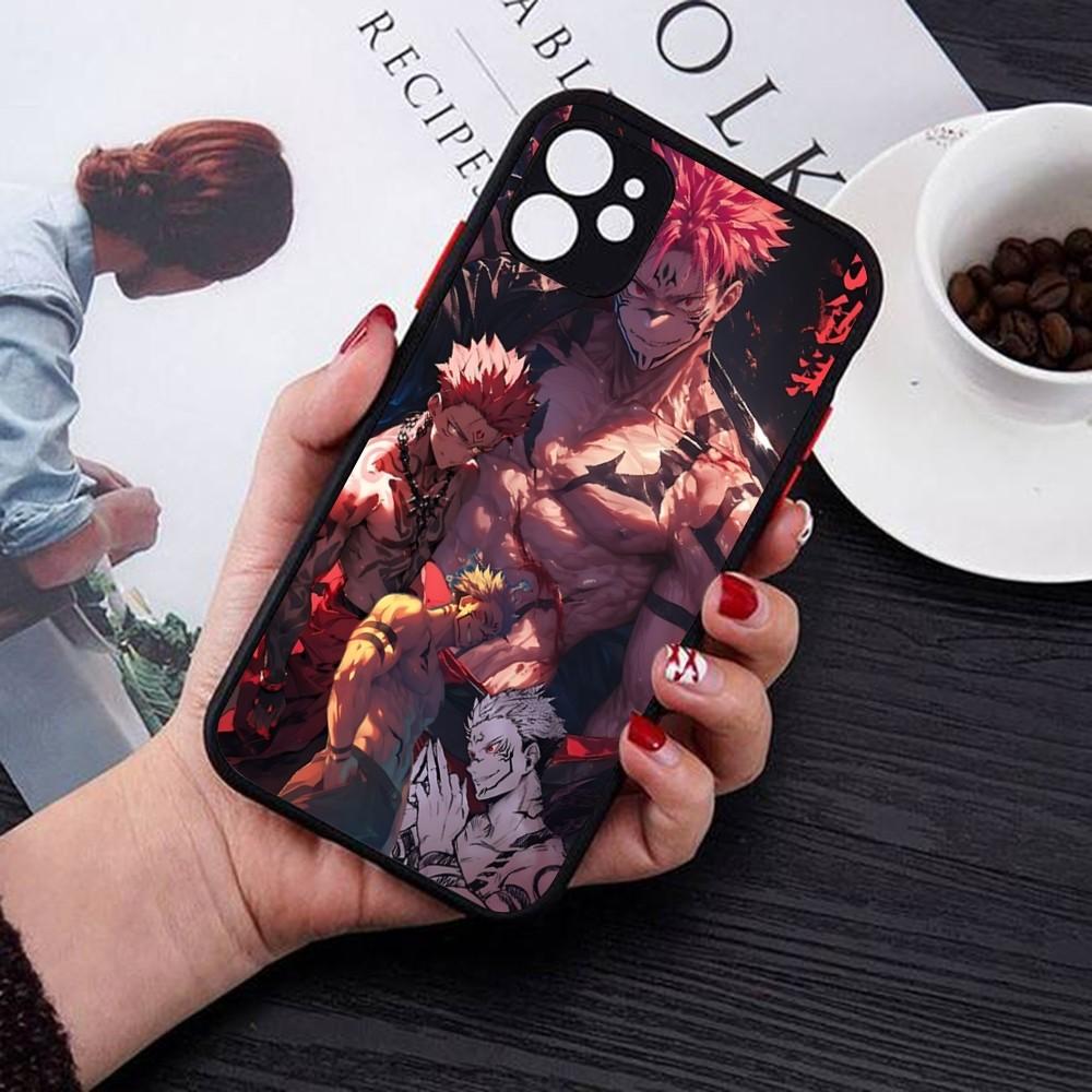 Чехол для телефона Jujutsu Kaisen Рёмен Сукуна Для IPhone 14 11 12 13 Mini Pro Max 8 7 Plus X XR XS MAX Полупрозрачный Матовый Чехол