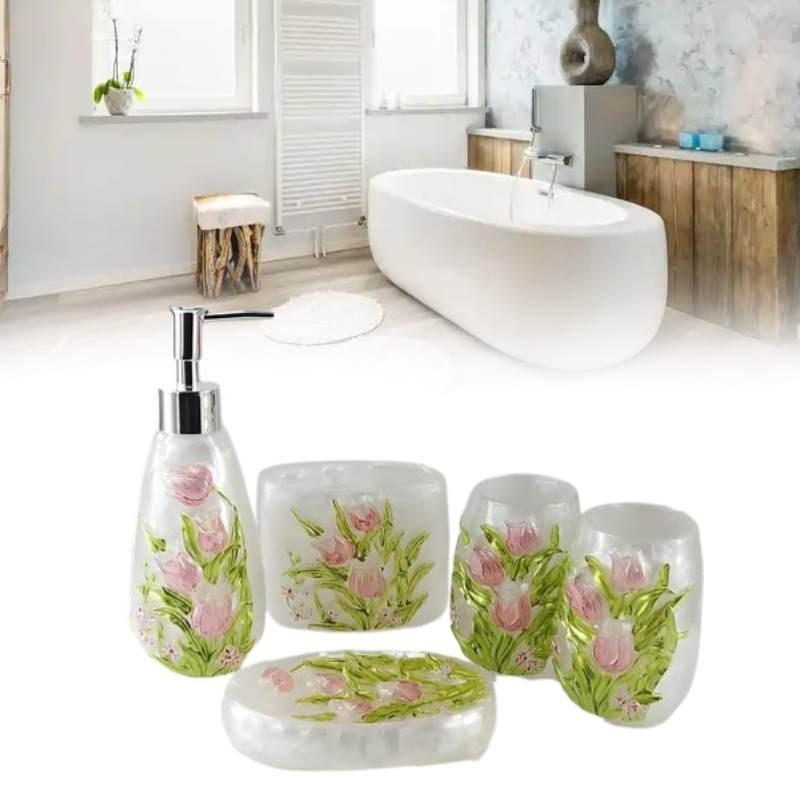 Patterned Flower Bathroom Lotion Storage Bottle Hand Sanitizer Bottles Gift