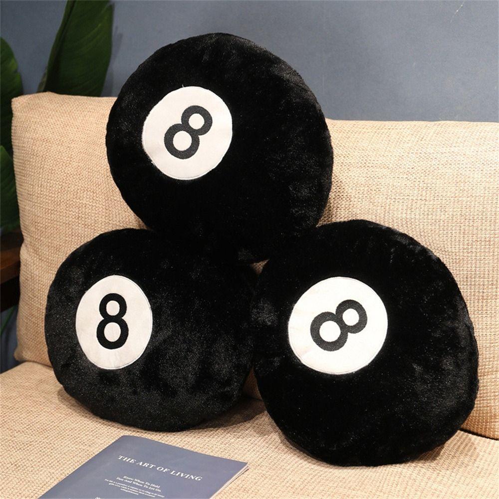Billiards 8 Ball Plush Toy 8 Ball Plush Pillow Simulation Billiards Plush Toys 8 Ball Plushies