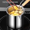 Stainless Steel Deep Fryer Pot with Basket Lid Deep Oil Fryer Pan Multi-Purpose Mini Fryer Pan for Fries Chicken Fish Shrimp Bacon