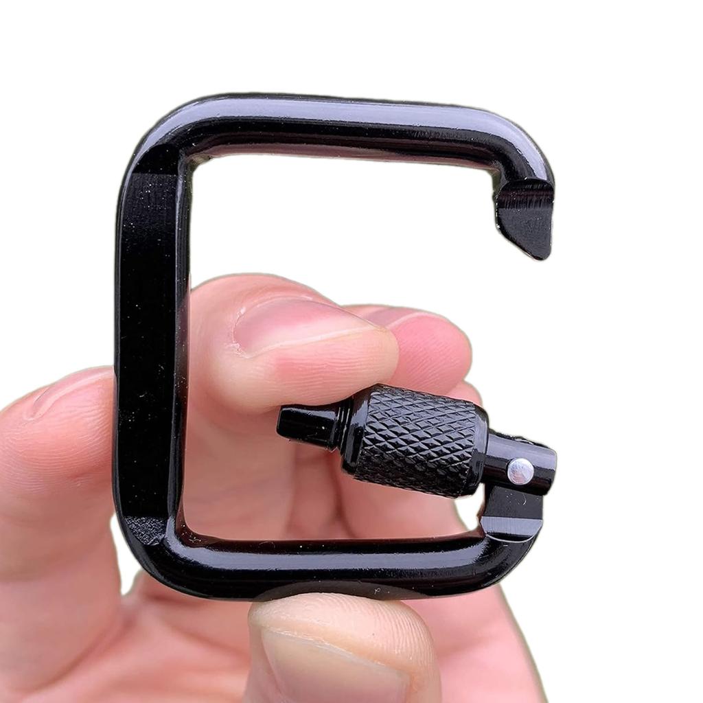 4 шт. квадратных карабинов, легкий брелок с защелкой, крюк, алюминиевый винтовой карабин для походов на открытом воздухе, кемпинга, путешествий