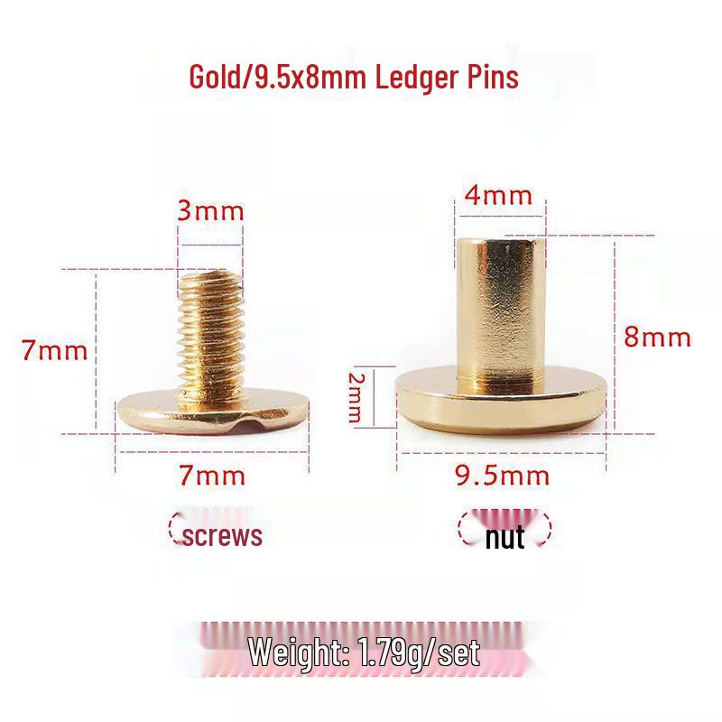 Сумка-винт из нержавеющей стали «папа-мама» с пряжкой из чистой меди и заклепками с плоской головкой, аксессуары для фиксации