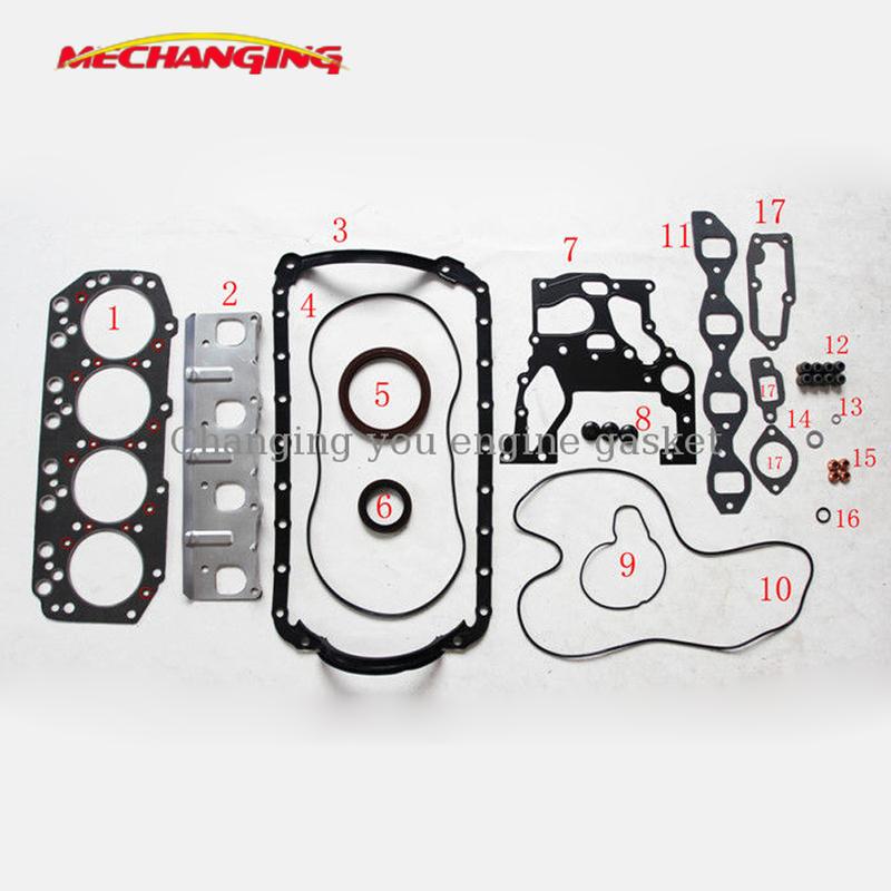 4JA1 4JA1T For OPEL CAMPO VAUXHALL BRAVA Pickup ISUZU KB 2.5 Engine Rebuild Kits Full Set Engine Gasket 51009600
