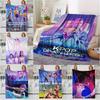 K-Pop Охотник на демонов Мультяшный Многофункциональный Плюшевый Плед, Оригинальное Теплое Одеяло, Подходит для Всех Сезонов, Подарок для Фаната Huntrix