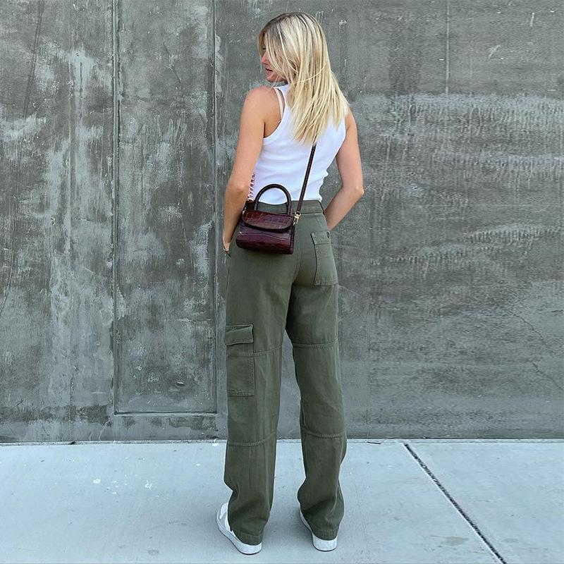 Harajuku Streetwear Oversize Summer High Waist Women's Casual Wide Leg Cargo Pants for Women Baggy Pants Woman Trousers
