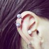 16 г Горячая новая серьга с кристаллами для хряща, хирургическая сталь, блеск, 1 шт., спиральная женская сережка-гвоздик для пирсинга тела, ручная работа