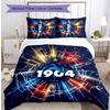 France Football Printed Bedding 3 Piece Set Cozy Breathable Bed Cover Set as Housewarming Holiday Gift