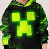 Glowing Face Print Kid's Hoodie Unisex Pullover Casual Hooded Long Sleeve Top Girl's & Boy's Outdoor Clothes For Spring Fall