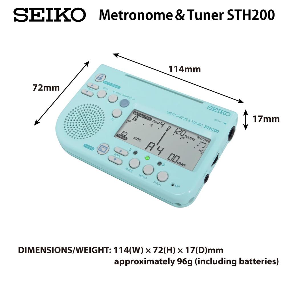 SEIKO Metronome High Music Stand Ideal for Wind STH200L Tuner, Volume, Mountable, Ensembles, Blue,