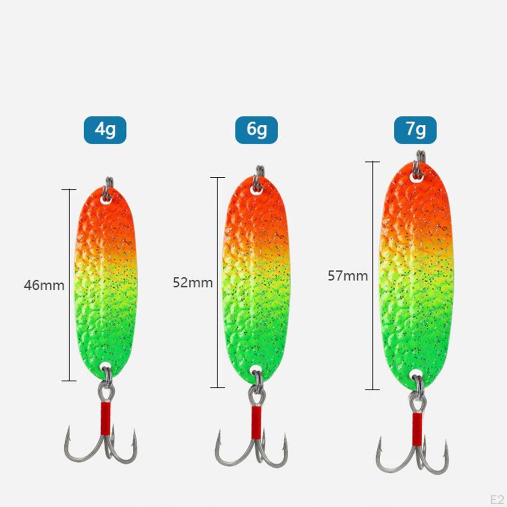 5 Рыболовных Блесен, Приманок, Жестких Блесен для Лосося, Щуки, Красного Окуня, Басса, Окуня