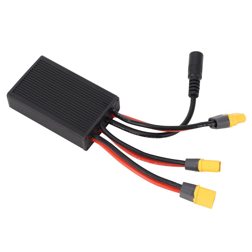 Двойной преобразователь разряда аккумулятора 40A, адаптер для двух аккумуляторов с зарядным кабелем для