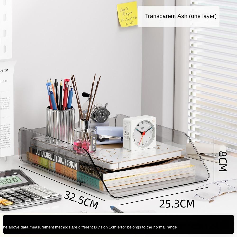 Прозрачный органайзер для документов формата А4, большая вместимость, коробка-держатель для бумаги для дома и офиса
