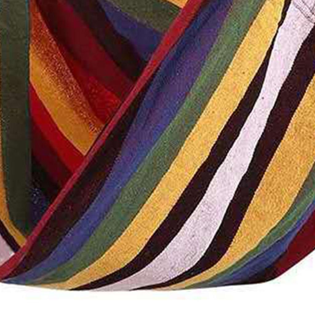Hammock Chair Canvas Portable Comfortable Colorful Stripe Chair Hanging Rope Swing for Indoor