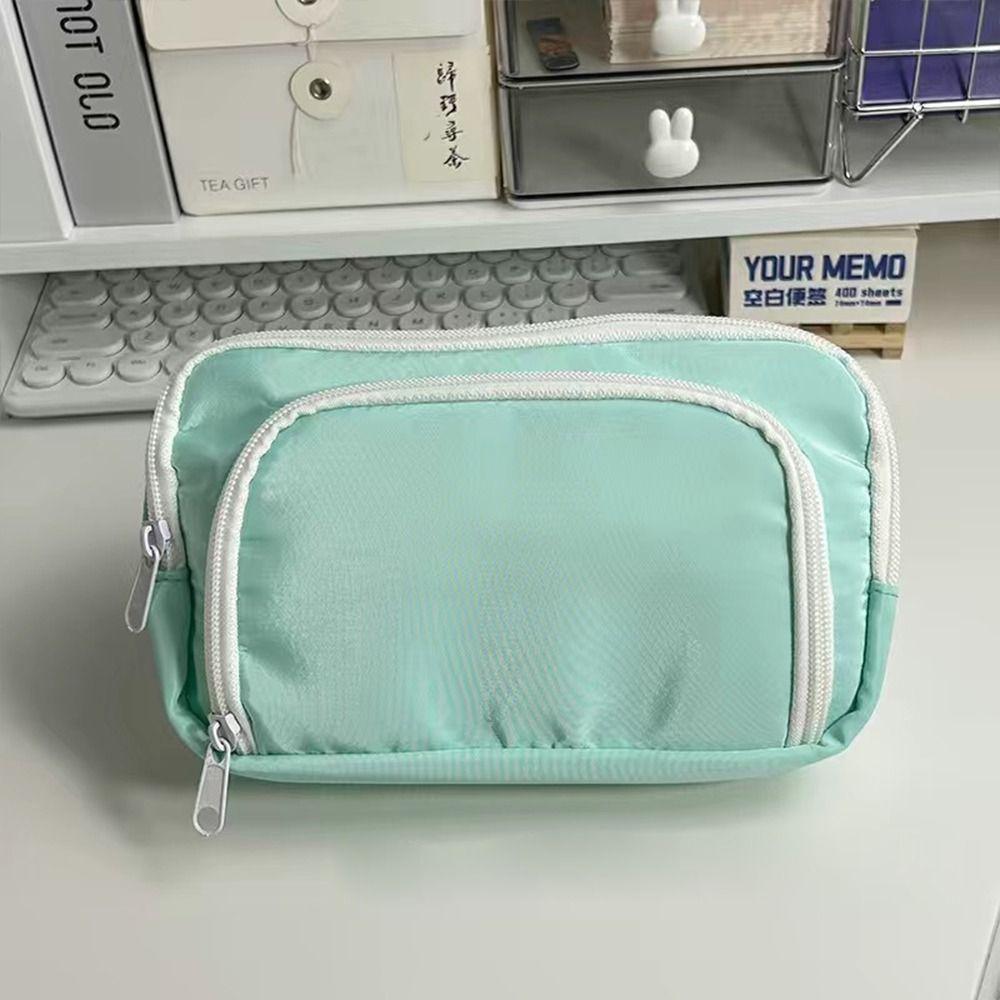 Large Capacity Pen Case Pencil Pouch Studen Stationery Bag Desktop Storage Bag Makeup Cosmetic Bag