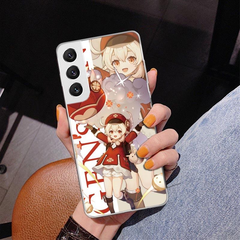 Чехол для телефона Genshin Impact Anime для Samsung Galaxy S24 S25 Edge S26 Ultra S23 S22 S21 Plus S20 FE + Персонализированная печатная крышка Gal
