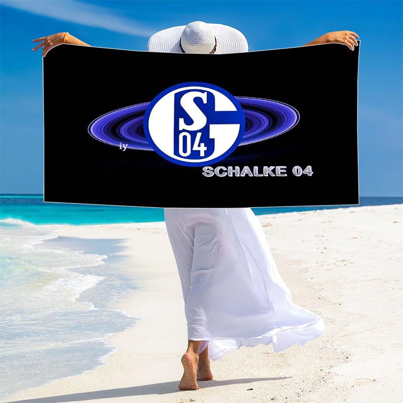 FC Schalke 04 Logo Print Beach Towel, Large Soft Quick Dry Towel for Beach Camping Swimming