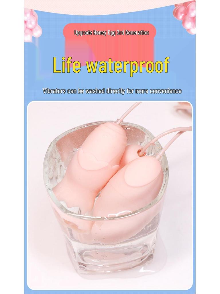 Женский мини портативный вибратор: Тройное яйцо с вибрацией языка