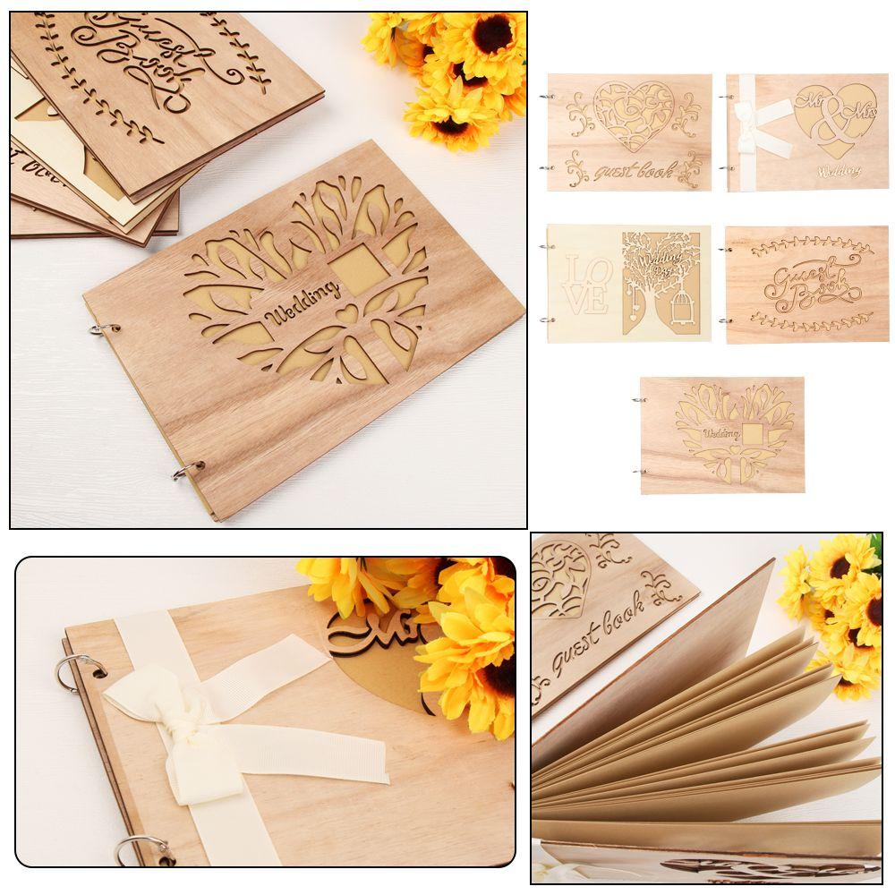 Rustic Sign-in Memorial Wooden Guest Book Wedding Planners