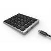 Aluminum Bluetooth Wireless Numeric Keypad Numpad 28 Keys Portable Rechargeable Numeric Pad for Laptop Desktop