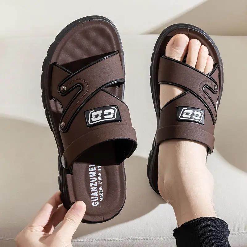 Plastic Rubber Open Toe Shoes for Men Daily Use Breathable Adult V New Summer Low Price Japanese Comfortable Casual Man Sandals