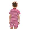 Thigh-Length Anti-Strip Romper for Kids: Invisible Back Zip, Breathable Short Sleeve, Ideal for Sensory & Behavioral Care