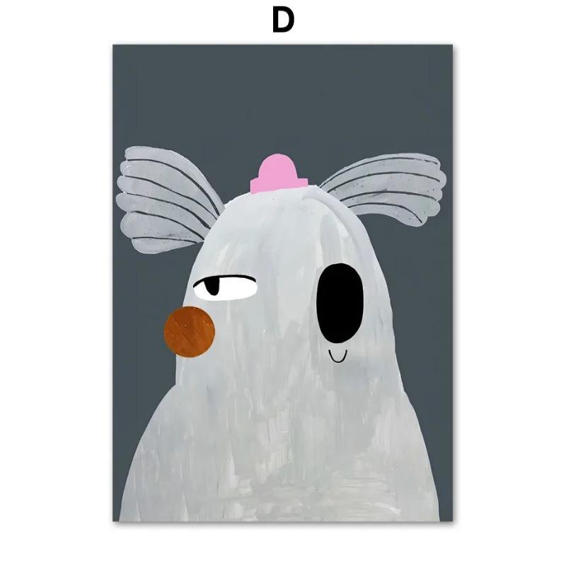 Скандинавский Медведь Панда Гусь Коала Мышь Кошка Собака Лошадь Настенное Искусство Холст Живопись Постеры и Принты Настенные Картины Декор Детской Комнаты