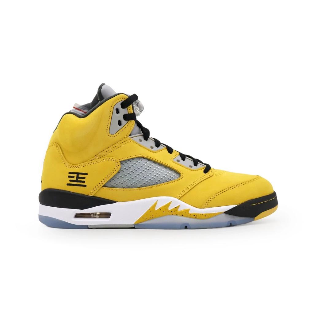 IO3372-700 Nike Air Jordan 5 Retro Tokyo 23 Желтый Вольф Грей Черный (Мужской)