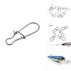 Premium Stainless Steel Fishing Fastlock Needle Swivels Snap Duo-lock Hooks Tackle Set Of 100