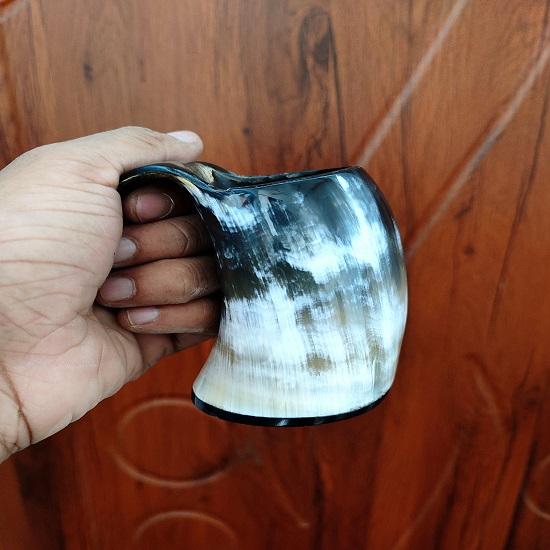 Набор из 6 рогов для питья викингов, аутентичные пивные рога, кружки для пива ручной работы, кружки для эля, серые