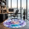 Elsa Printed Round Rug Carpet Chair Rug Area Rug Entryway Doormats,for Office Chair Living Room Bedroom Kitchen Room.