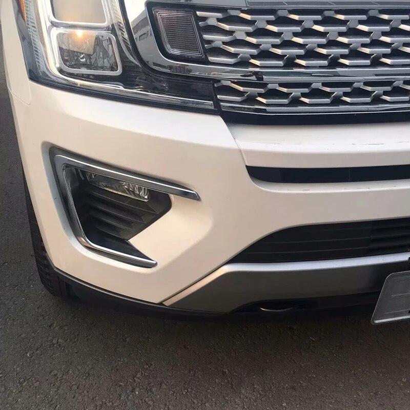 Стайлинг автомобиля ABS хром внешний передний противотуманный фонарь крышка лампы декоративная наклейка отделка 2 шт. для Ford Expedition 2018