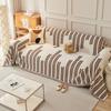 Non Slip Chenille Sofa Cover with Leaf Pattern All Season Elegant Sofa Protector