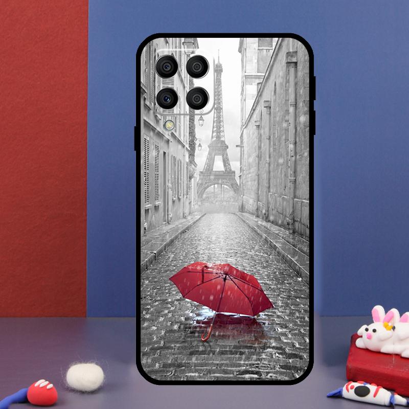 Красный зонт Эйфелева башня Для Samsung Galaxy M14 M34 M54 M33 M13 M23 M53 M15 M55 M31 M51 M20 M30s M32 M52 Чехол для телефона